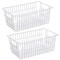 SANNO Freezer Baskets Wire Storage Baskets Closet Baskets Bin Farmhouse Organizer Storage Bins Organization Storage for Home, Office, Bathroom, Pantry -Set of 2, 15.7"